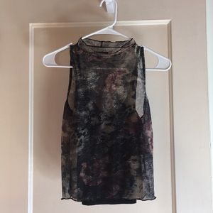 AE Soft & Sexy mesh mock neck